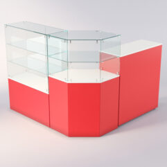 Торговый островок для очков ЛОРНЕТ №9, Белый + красный