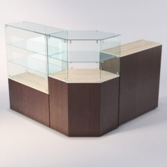 Торговый островок для очков ЛОРНЕТ №9, Дуб Сонома + Дуб Венге