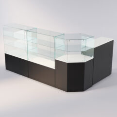 Торговый островок для очков ЛОРНЕТ №10, Белый+Черный