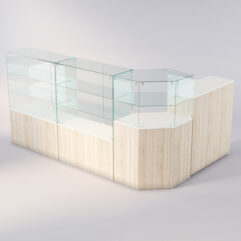 Торговый островок для очков ЛОРНЕТ №10, Белый + Дуб Сонома