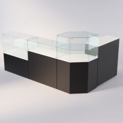 Торговый островок для очков ЛОРНЕТ №11, Белый+Черный