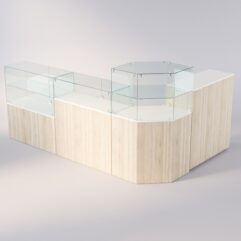 Торговый островок для очков ЛОРНЕТ №11, Белый + Дуб Сонома