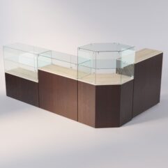 Торговый островок для очков ЛОРНЕТ №11, Дуб Сонома + Дуб Венге