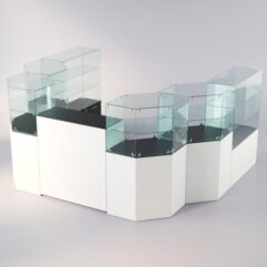 Торговый островок для очков ЛОРНЕТ №12, Черный+Белый