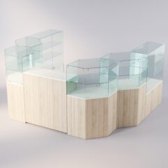 Торговый островок для очков ЛОРНЕТ №12, Белый + Дуб Сонома