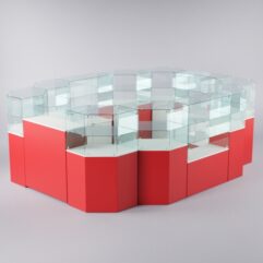 Торговый островок для очков ЛОРНЕТ №13, Белый + красный