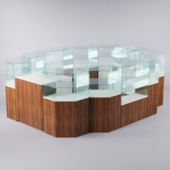 Торговый островок для очков ЛОРНЕТ №13, Белый + Орех