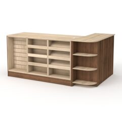 Кассовый стол РИВЬЕРА №4 правосторонний, Орех + Дуб Сонома