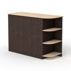 Модуль кассового стола РИВЬЕРА №4 левосторонний, Дуб Венге и Дуб Сонома