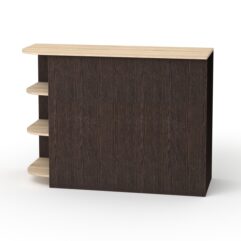 Модуль кассового стола РИВЬЕРА №4 правосторонний, Дуб Венге и Дуб Сонома