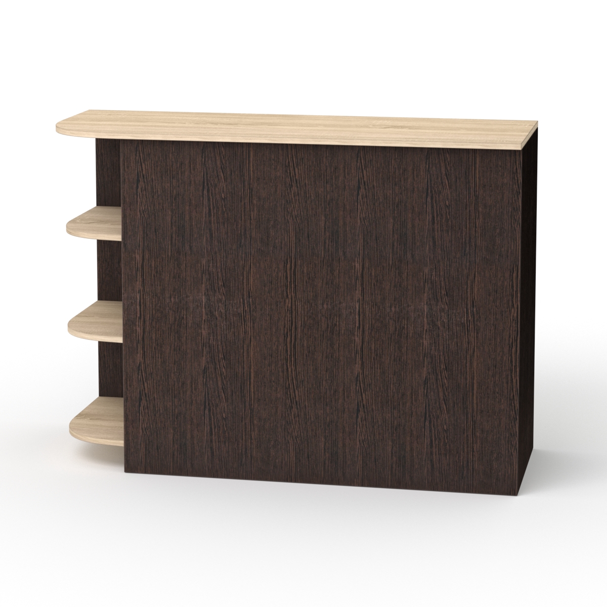 Модуль кассового стола РИВЬЕРА №4 правосторонний, Дуб Венге и Дуб Сонома