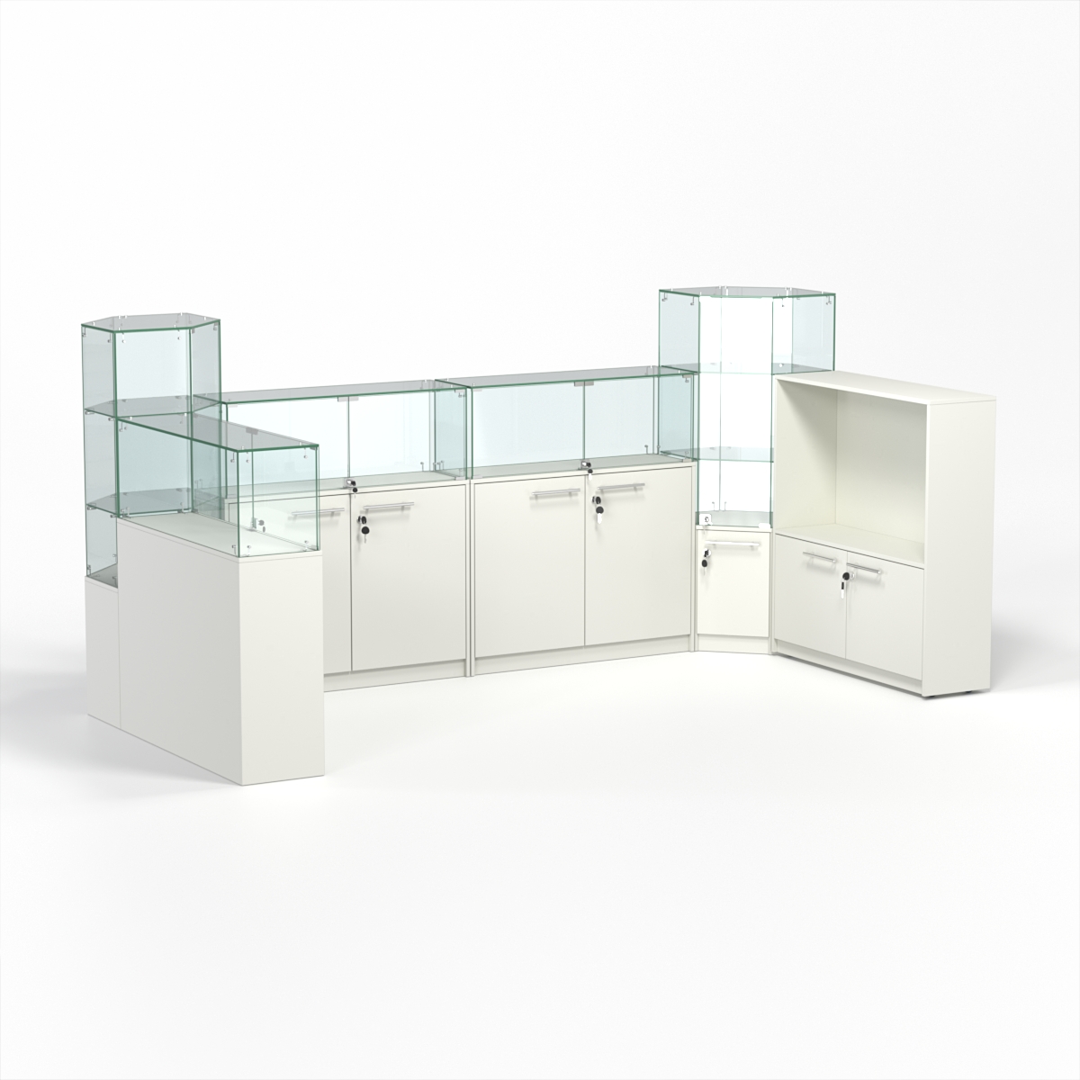 Торговый островок всё для маникюра и педикюра КОДИ №7, Белый