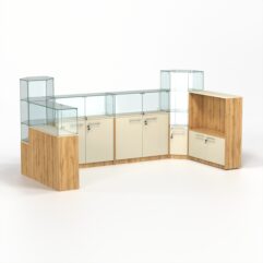 Торговый островок всё для маникюра и педикюра КОДИ №7, Дуб Золотистый и Крем Вайс