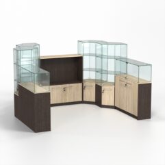 Торговый островок всё для маникюра и педикюра КОДИ №8, Дуб Венге и Дуб Сонома