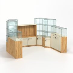 Торговый островок всё для маникюра и педикюра КОДИ №8, Дуб Золотистый и Крем Вайс