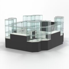 Торговый островок всё для маникюра и педикюра КОДИ №9, Черный и Белый