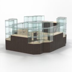 Торговый островок всё для маникюра и педикюра КОДИ №9, Дуб Венге и Дуб Сонома