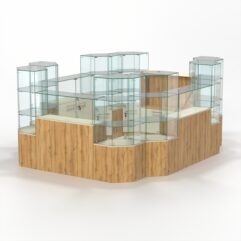 Торговый островок всё для маникюра и педикюра КОДИ №9, Дуб Золотистый и Крем Вайс