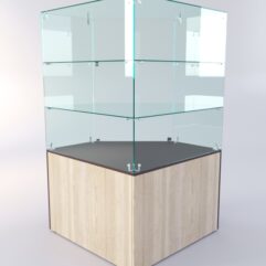 Прилавок для пиротехники ФЕЙЕРВЕРК №4 пятигранный, Дуб Венге + Дуб Сонома