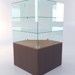 Прилавок для пиротехники ФЕЙЕРВЕРК №4 пятигранный, Орех + Дуб Венге