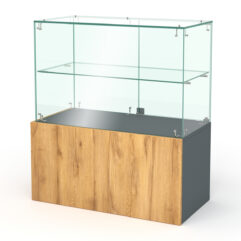 Прилавок для автодевайсов НАВИГАТОР №1 левосторонний, Темно-серый и Дуб Золотистый