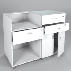 Комплект прилавков КЛАССИКА №1+№2, Белый