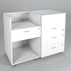 Комплект прилавков КЛАССИКА №1+№3, Белый