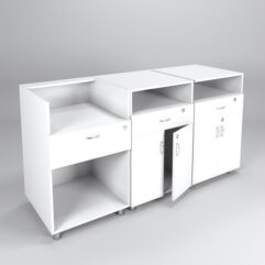 Комплект прилавков КЛАССИКА №1+№7+№7, Белый