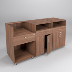 Комплект прилавков КЛАССИКА №1+№7+№7, Орех