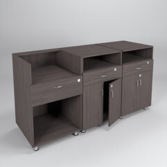 Комплект прилавков КЛАССИКА №1+№7+№7, Дуб Венге