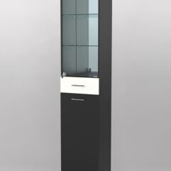 Пенал в гостиную №2, Черный и Белый