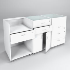 Комплект прилавков КЛАССИКА №1+№2+№3, Белый