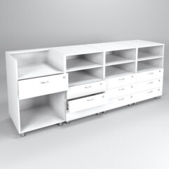 Комплект прилавков КЛАССИКА №1+№8+№8+№8, Белый