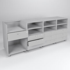 Комплект прилавков КЛАССИКА №1+№8+№8+№8, Серый