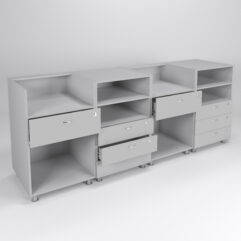 Комплект прилавков КЛАССИКА №1+№1+№8+№8, Серый