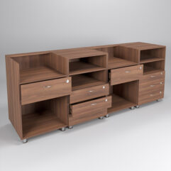 Комплект прилавков КЛАССИКА №1+№1+№8+№8, Орех