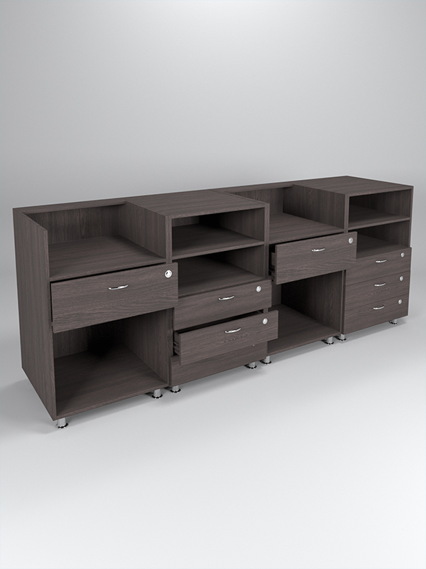 Комплект прилавков КЛАССИКА №1+№1+№8+№8, Дуб Венге