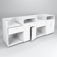 Комплект прилавков КЛАССИКА №1+№1+№7+№7, Белый