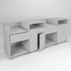 Комплект прилавков КЛАССИКА №1+№1+№7+№7, Серый