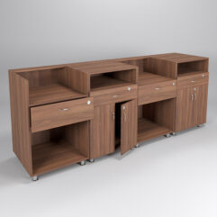 Комплект прилавков КЛАССИКА №1+№1+№7+№7, Орех