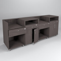 Комплект прилавков КЛАССИКА №1+№1+№7+№7, Дуб Венге