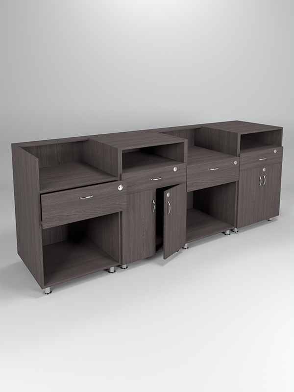 Комплект прилавков КЛАССИКА №1+№1+№7+№7, Дуб Венге