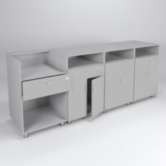 Комплект прилавков КЛАССИКА №1+№7+№7+№7, Серый