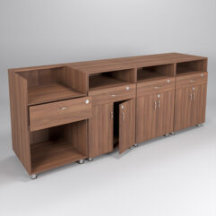 Комплект прилавков КЛАССИКА №1+№7+№7+№7, Орех