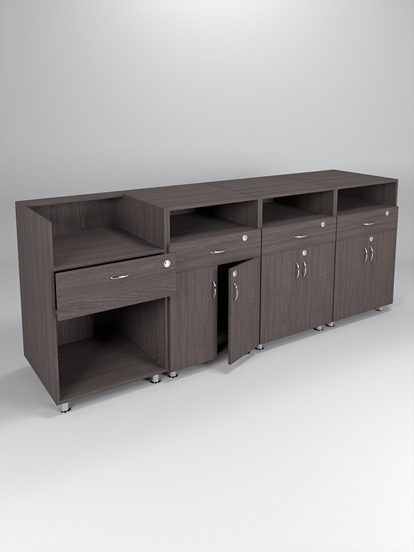 Комплект прилавков КЛАССИКА №1+№7+№7+№7, Дуб Венге