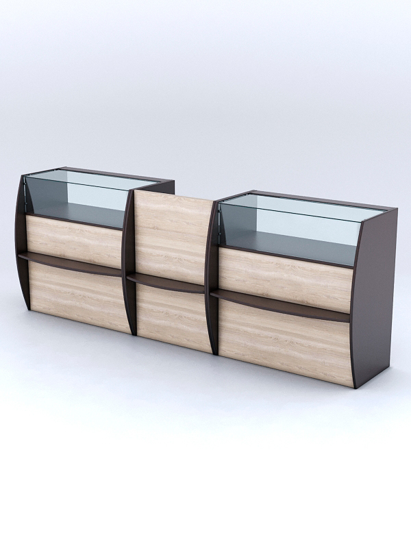 Комплект прилавков СЭНДИ №4, Дуб Венге и Дуб Сонома