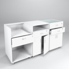 Комплект прилавков КЛАССИКА №1+№7+№2, Белый