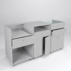 Комплект прилавков КЛАССИКА №1+№7+№2, Серый