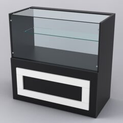 Прилавок ОРНАМЕНТ №3, Черный и Белый