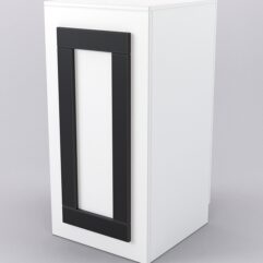 Прилавок ОРНАМЕНТ №1-450 с дверкой, Белый и Черный